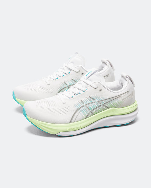 Mens GEL-Kayano 33 - White/Energy Aqua